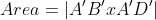 Area=|A'B'xA'D'|